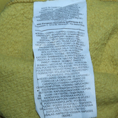Mens UK Size M Nike Yellow Pullover Hoodie