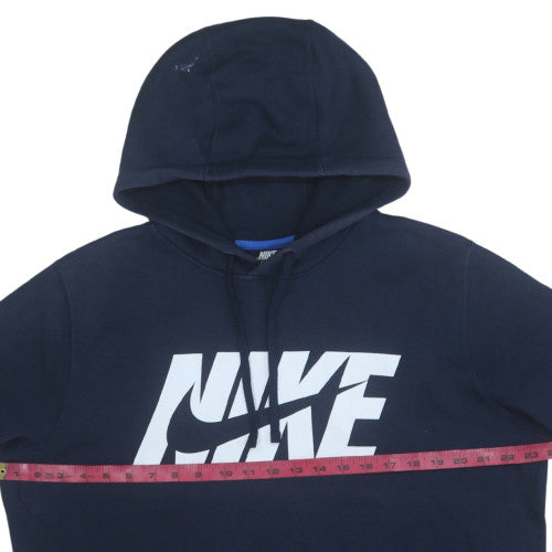 Mens UK Size L Nike Blue Pullover Hoodie