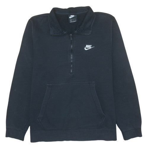 Mens UK Size L Nike Black Henley Sweatshirt
