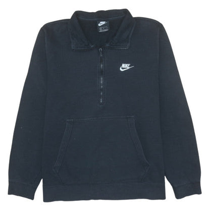Mens UK Size L Nike Black Henley Sweatshirt