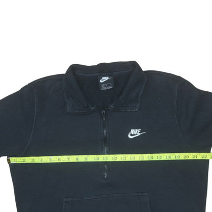 Mens UK Size L Nike Black Henley Sweatshirt