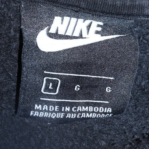 Mens UK Size L Nike Black Henley Sweatshirt