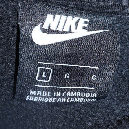 Mens UK Size L Nike Black Henley Sweatshirt