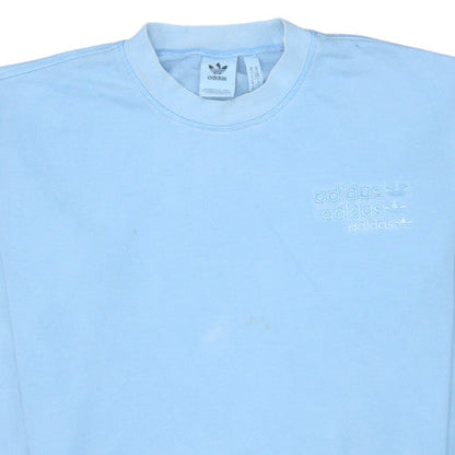 Mens UK Size M adidas Blue Pullover Sweatshirt