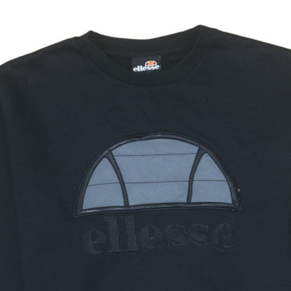 Mens UK Size XS ellesse Black Pullover Sweatshirt