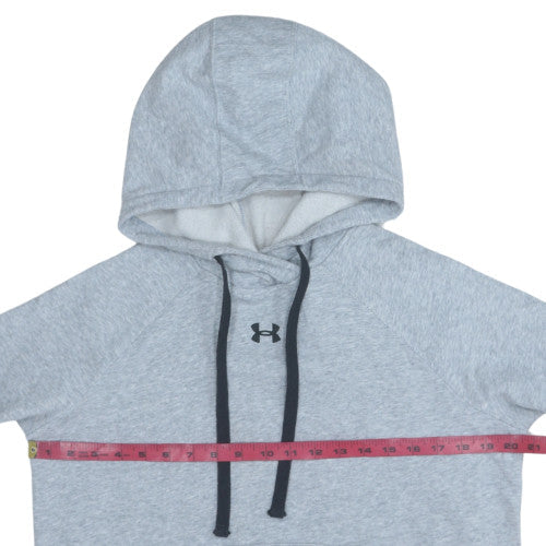 Mens UK Size S Under armour Grey Pullover Hoodie