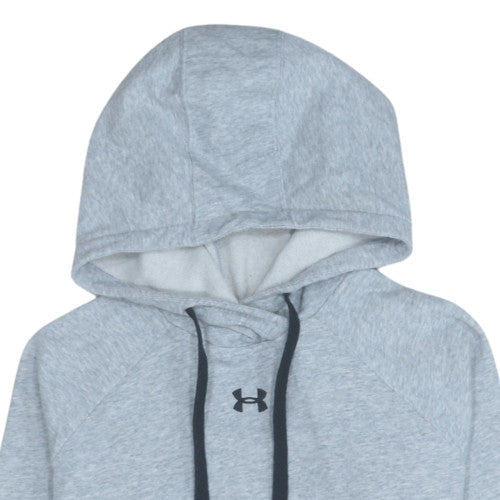 Mens UK Size S Under armour Grey Pullover Hoodie