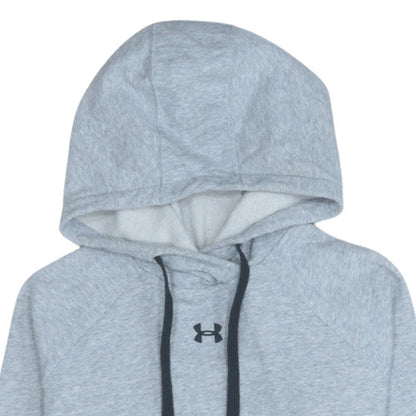 Mens UK Size S Under armour Grey Pullover Hoodie