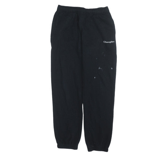 Mens UK Size M Champion Regular Fit Sweatpants Black Trousers