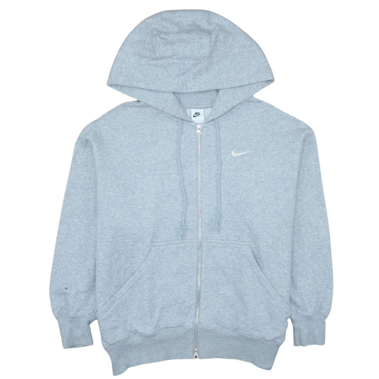 Mens UK Size M Nike Grey Full Zip Hoodie