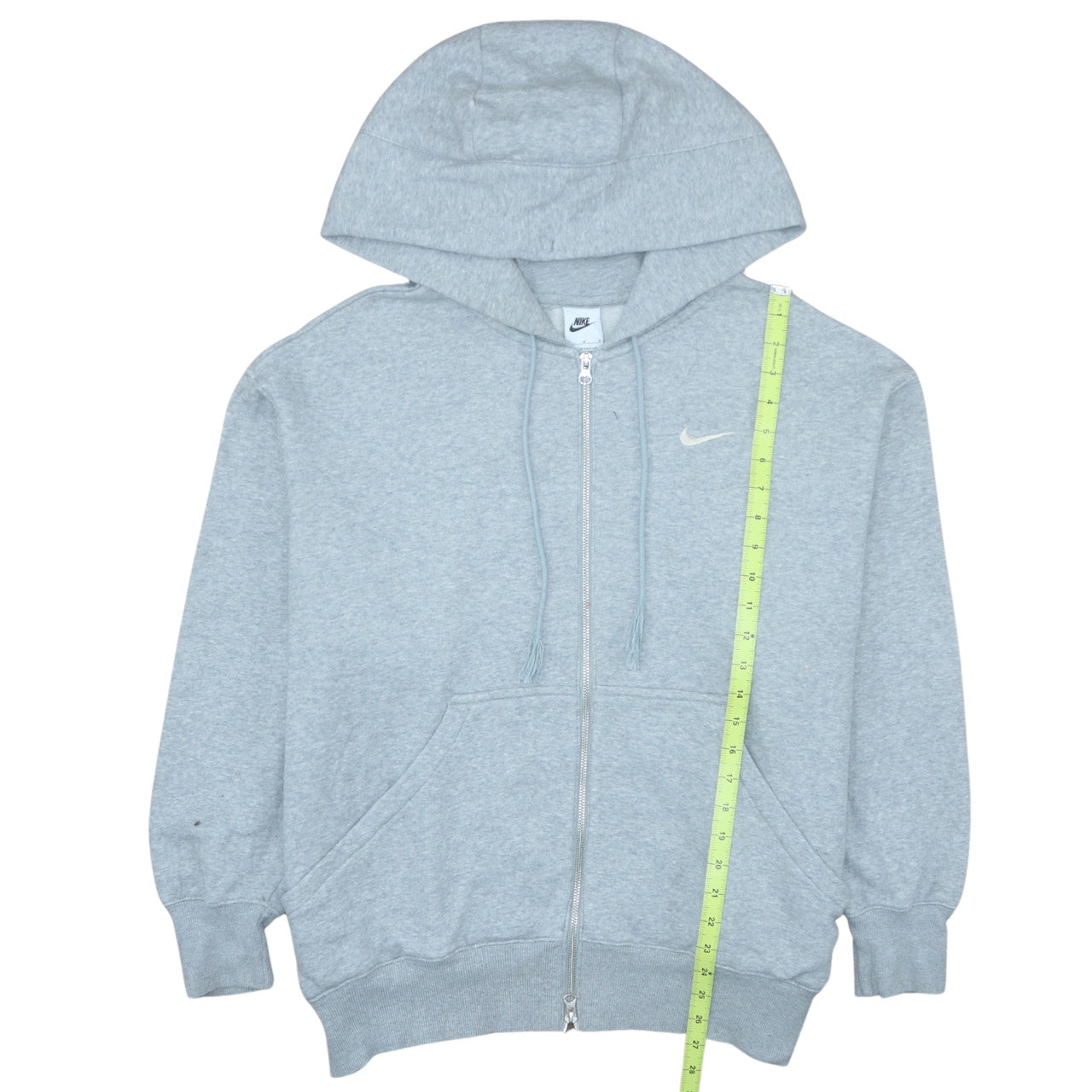 Mens UK Size M Nike Grey Full Zip Hoodie
