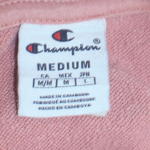 Womens UK Size M Champion Pink Pullover Hoodie