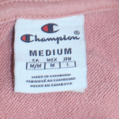 Womens UK Size M Champion Pink Pullover Hoodie