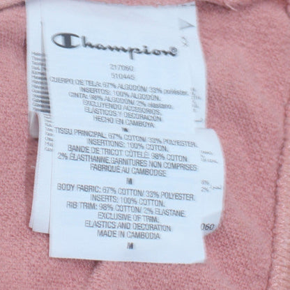 Womens UK Size M Champion Pink Pullover Hoodie
