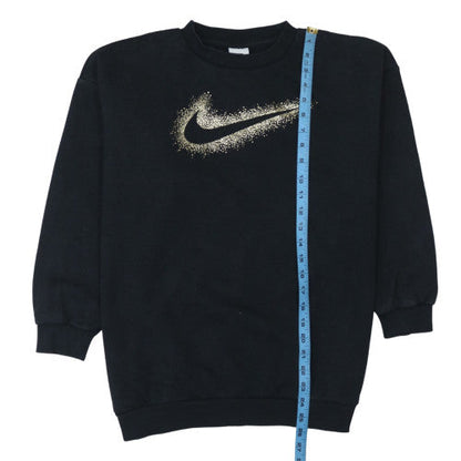 Nike Girls Black Gold Logo XL Sweatshirt Crew Neck Pullover