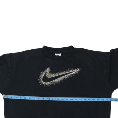 Nike Girls Black Gold Logo XL Sweatshirt Crew Neck Pullover