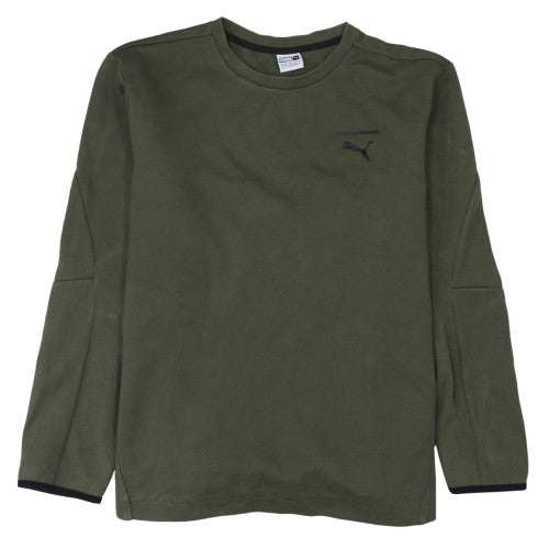 Mens UK Size XL PUMA Green Pullover Sweatshirt