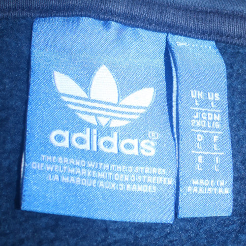 Mens UK Size L adidas Blue Pullover Hoodie