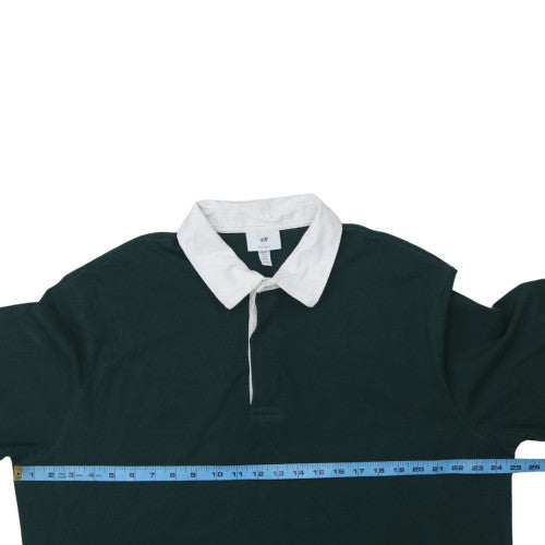Mens UK Size XL H&M Green Henley Sweatshirt