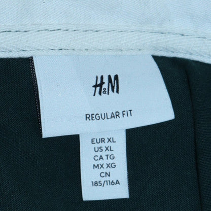 Mens UK Size XL H&M Green Henley Sweatshirt