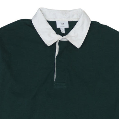 Mens UK Size XL H&M Green Henley Sweatshirt