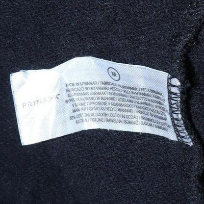 Mens UK Size M Primark Black Pullover Hoodie