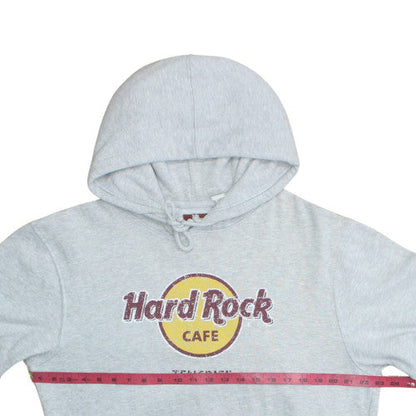 Mens UK Size L Hard Rock Cafe Grey Pullover Hoodie