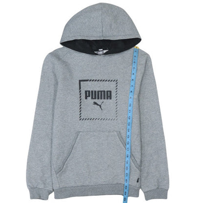 Puma Boys Grey Pullover Hoodie Size 15-16 Years Classic Logo Style