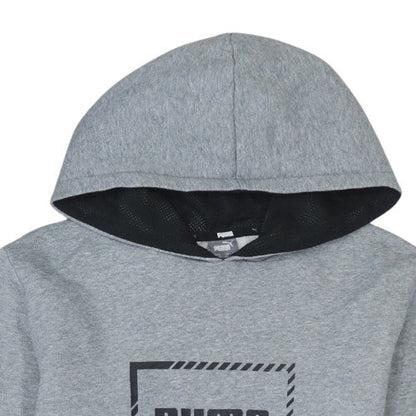 Puma Boys Grey Pullover Hoodie Size 15-16 Years Classic Logo Style