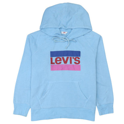 Mens UK Size M Levi's Blue Pullover Hoodie