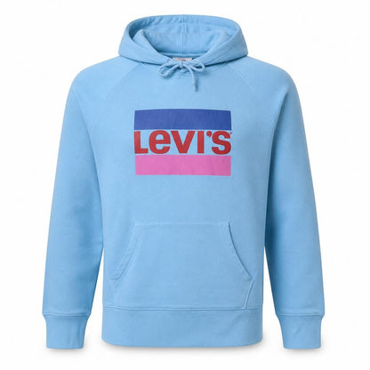 Mens UK Size M Levi's Blue Pullover Hoodie