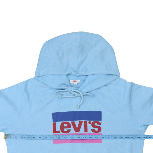 Mens UK Size M Levi's Blue Pullover Hoodie