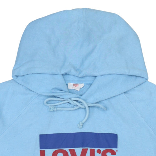 Mens UK Size M Levi's Blue Pullover Hoodie