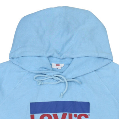Mens UK Size M Levi's Blue Pullover Hoodie
