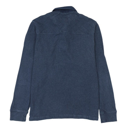 Mens UK Size M Marks and Spencer Blue Henley Sweatshirt