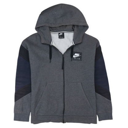 Mens UK Size L Nike Grey Full Zip Hoodie