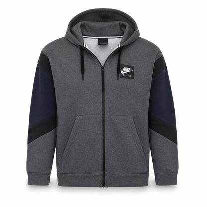 Mens UK Size L Nike Grey Full Zip Hoodie