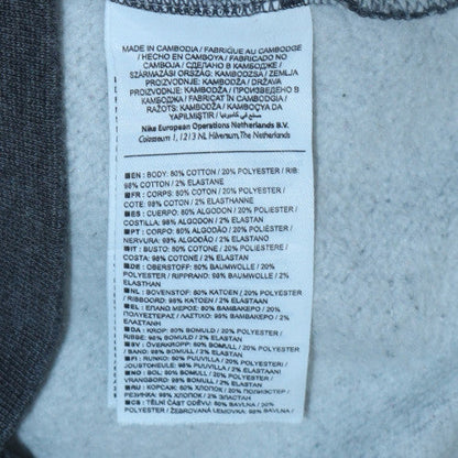 Mens UK Size L Nike Grey Full Zip Hoodie