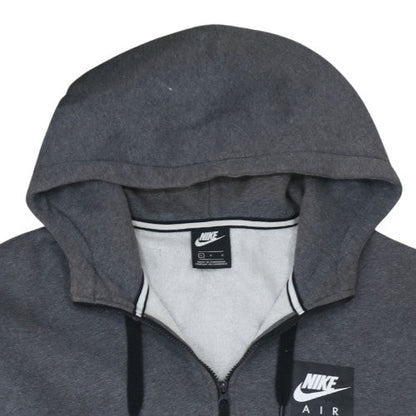 Mens UK Size L Nike Grey Full Zip Hoodie