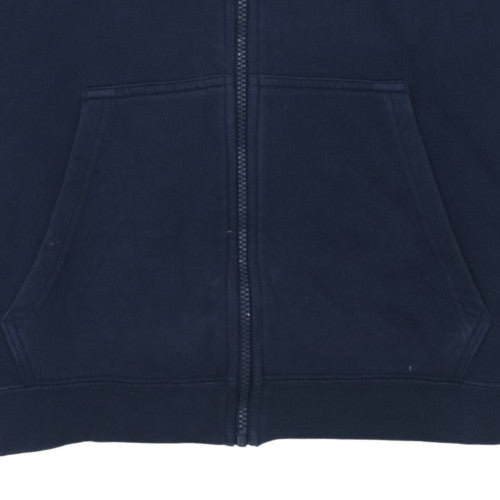 Mens UK Size M Nike Blue Full Zip Hoodie