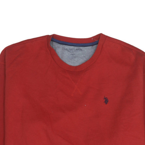 Mens UK Size 3XLT U.S. Polo Assn. Red Pullover Sweatshirt