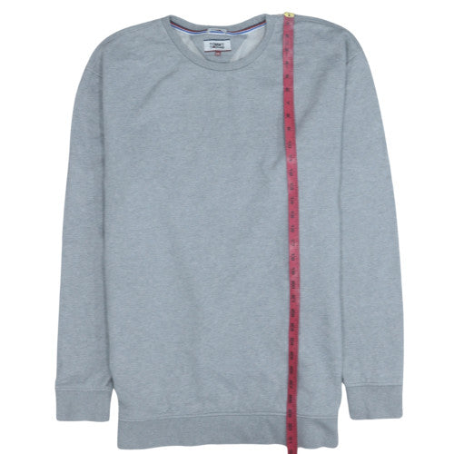 Mens UK Size 2XL Tommy Jeans Grey Pullover Sweatshirt