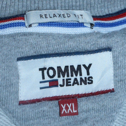 Mens UK Size 2XL Tommy Jeans Grey Pullover Sweatshirt