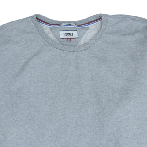 Mens UK Size 2XL Tommy Jeans Grey Pullover Sweatshirt