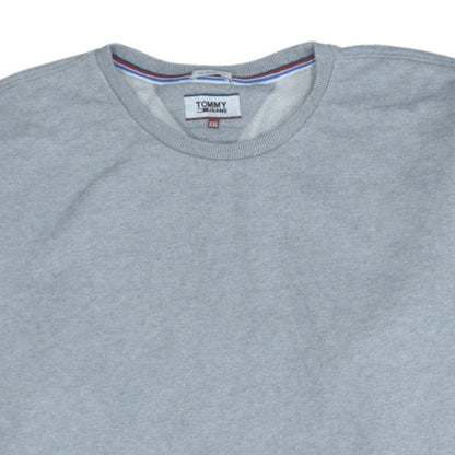 Mens UK Size 2XL Tommy Jeans Grey Pullover Sweatshirt