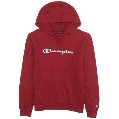 Mens UK Size M Champion Red Pullover Hoodie