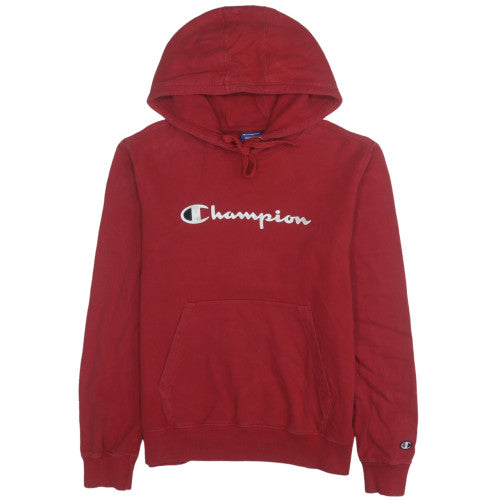 Mens UK Size M Champion Red Pullover Hoodie