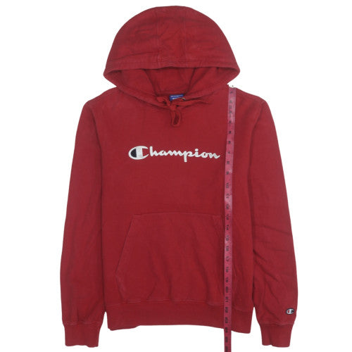 Mens UK Size M Champion Red Pullover Hoodie