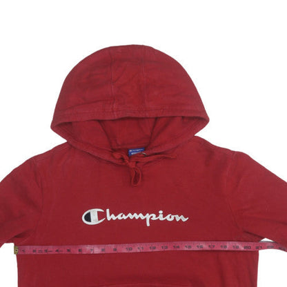 Mens UK Size M Champion Red Pullover Hoodie
