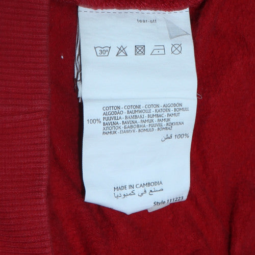 Mens UK Size M Champion Red Pullover Hoodie
